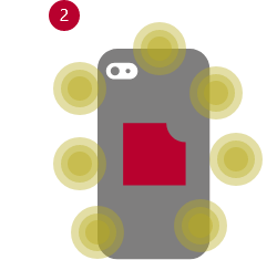 HETTARERRをスマートフォンに貼付